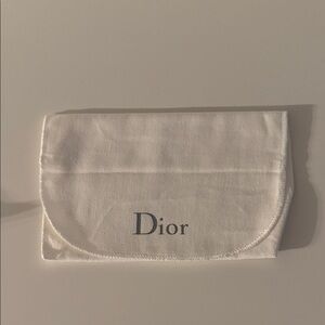 Dior Classic White Fabric Pouch